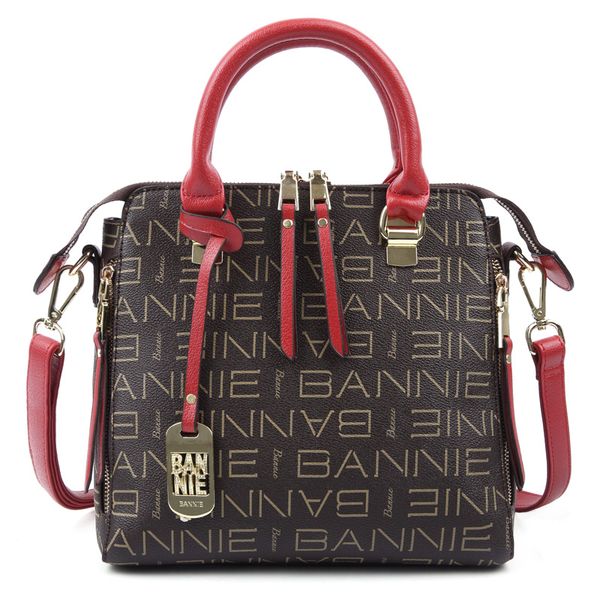 

bennie brand ladies bag simple fashion handbag letter printed pvc leather shell shoulder bag dust bag