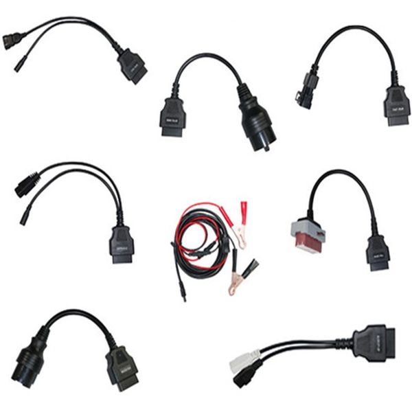 

car cables full set 8pcs auto car diagnostic connector adapter