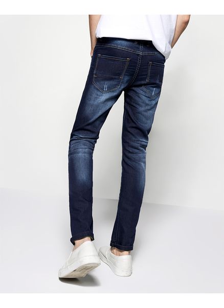 

deep blue jeans men's cultivate one's morality stretch feet pants men's leisure trousers