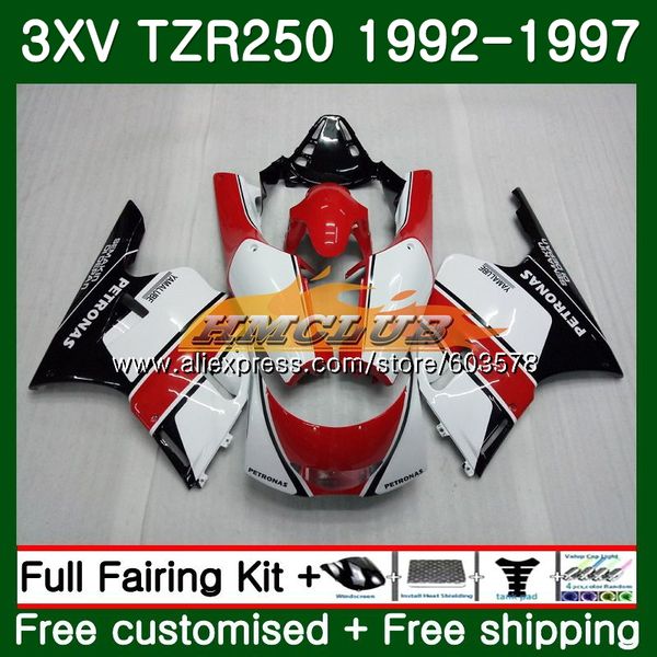 

3xv for tzr-250 tzr250 1992 1993 1994 1995 1996 1997 122cl.8 tzr250rr rr tzr 250 92 93 94 95 96 97 red white fairing, Black