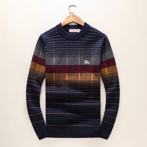 

2019 sweater 100% a cashmere crew neck striped luxury jumper mens designer sweater pullover designer sweater asian a963, White;black