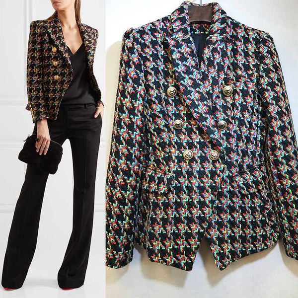 

quality design women high long sleeve woolen coats double gold buttons blazers outer jacket coat female blazer feminino, White;black
