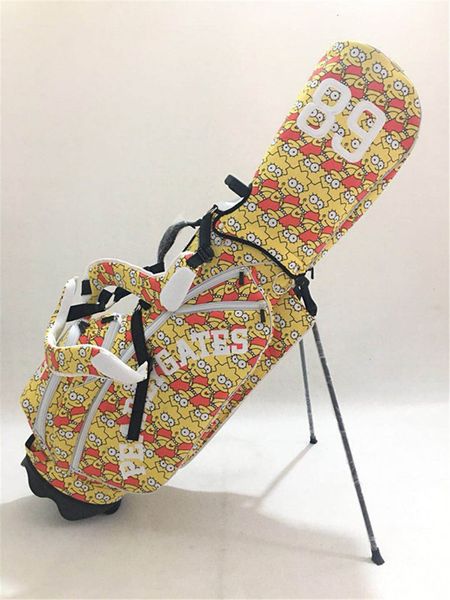 

pearly gates cartoon golf stand bag with rain cover good quality outdoor sports golf rack bag 3colors for man women