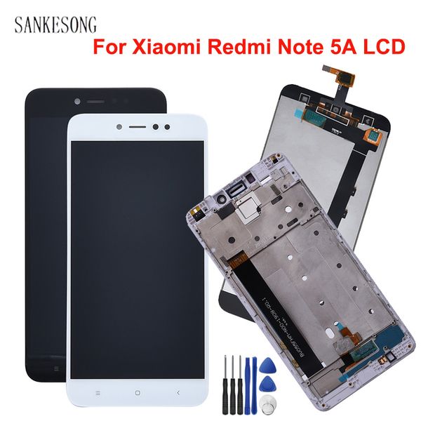 

for xiaomi redmi note 5a(2gb) lcd display touch screen digitizer assembly+frame for redmi note 5a prime (3gb)+tool