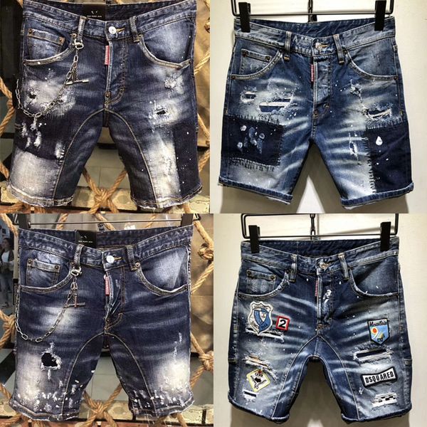 

Straight de igner di tre ed ripped men jean cau al hole denim hort pant treet wear tyle jean 6