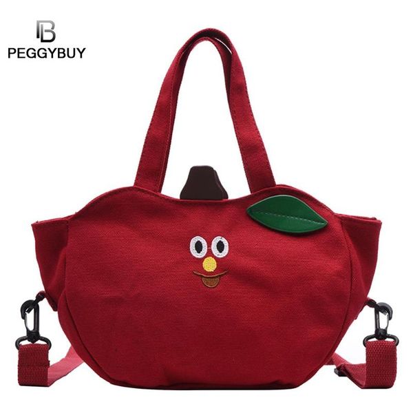 

cute fruit shaped printing shoulder handbags women canvas crossbody bags canvas handbag casual tote vintage messenger bags