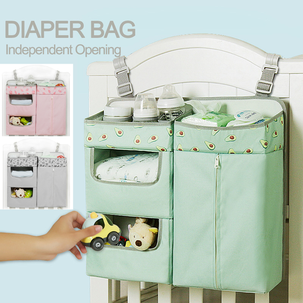 

high capacity baby bedding organizer bed hanging bag for newborn crib organizer baby care diaper toy storage bag for kid bed set