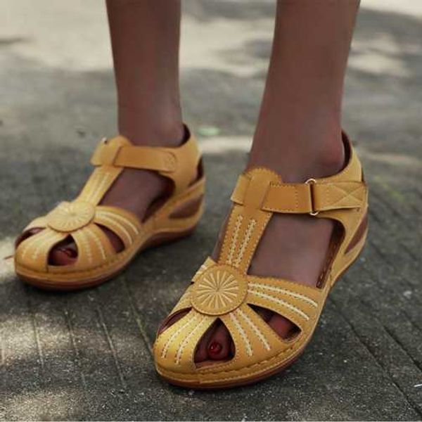 

2020 plus size fashion summer women sandals female beach shoes wedge comfortable light platform sandalias de mujer verano, Black
