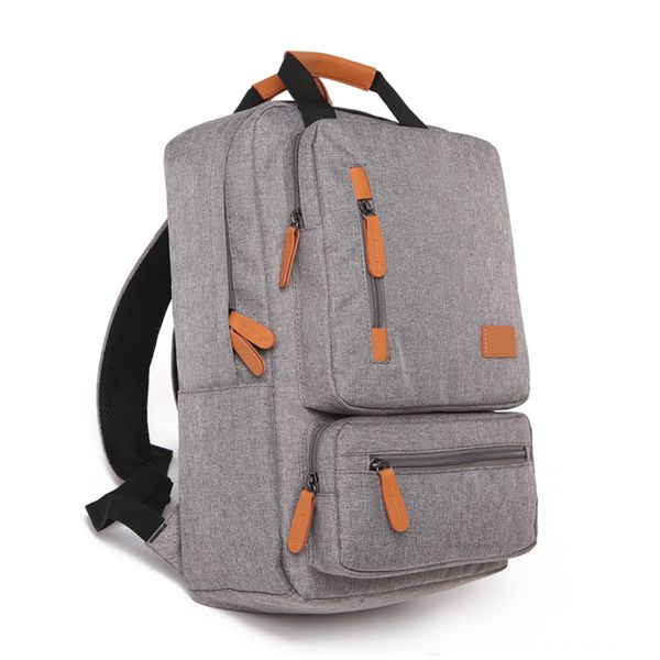 

multi pocket lapbackpack wear resistant easy clean travel two way zipper adjustable strap casual oxford fabric unisex