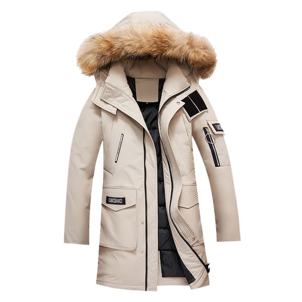 

sagace brand men's winter long-sleeved jacket versatile cotton hooded thick long coat male zipper warm casual parkas overcoat, Black