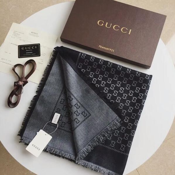 

popular fashion classic alphabet knitted wool shawls for men and women autumn and winter comfort men 2019 promotion scarf 140x140cm, Blue;gray