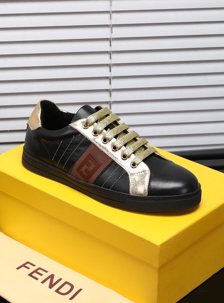 

new style high-end luxury men's casual sports shoes fashion design brand platform lace-up men's shoes classic retro pattern lz, Black