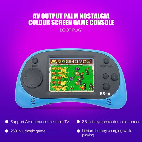

usb зарядка ретро игры консоль, портативный 260 встроенный handheld game, 2,5