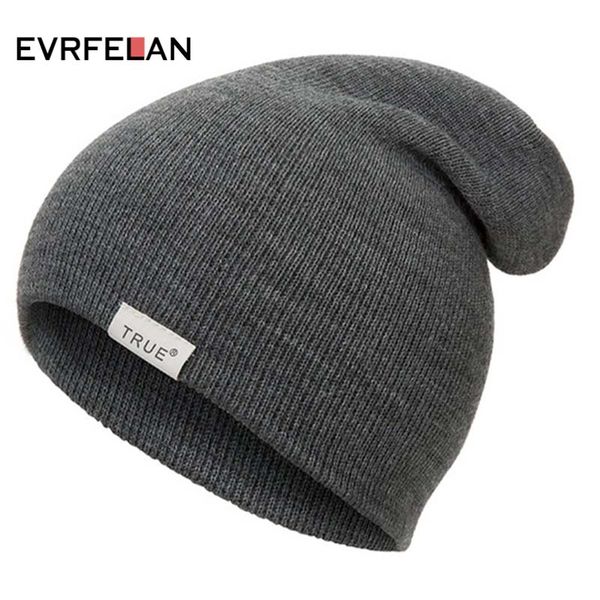 

evrfelan 10 colors true casual beanie hats for women men knit fashion beanies hat hip-hop skullies cap bonnet gorra
