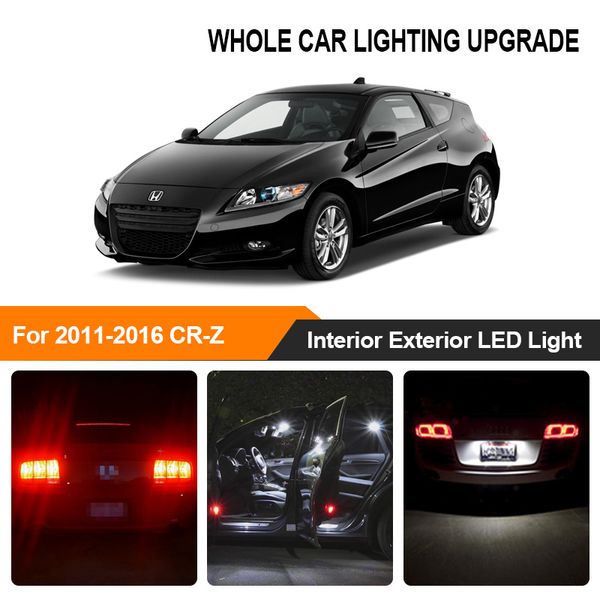 

white red car bulbs exterior interior led light for 2011 2012 2013-2016 cr-z crz reverse brake parking turn signal lamp