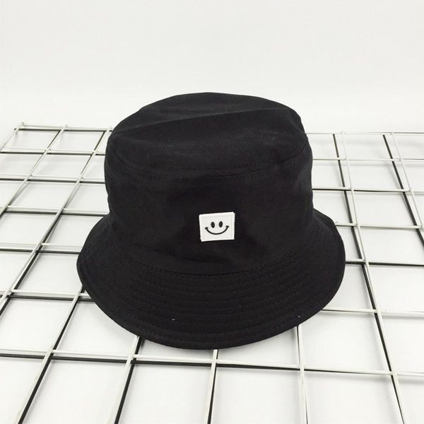 

2019 fashion summer smile face design bucket hat streetwear hip hop panama man women flat visor bob fishing hat gorras, Blue;gray
