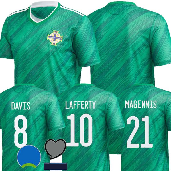 

2020 северная ирландия рубашки футбола 20 21 home зеленый футбол трикотажные evans льюиса девис whyte лафферти макнейр футбола shirt, Black;yellow