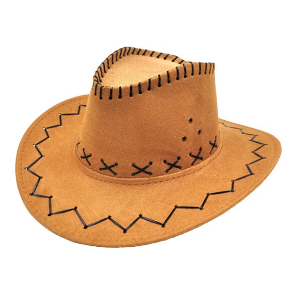 

горячая новое прибытие дети дети джаз bull rider cowboy пастушка western travel summer hat sunhat, Yellow