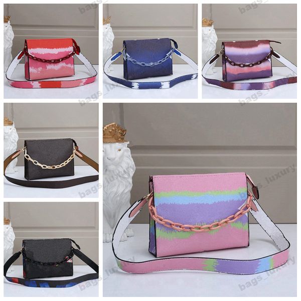 Mulher Bolsa de Moda Corrente Crossbody Bags Multi-função Envelope Envelope Saco de Embreagem Mulheres Tie-tintura Carteira Telefone Saco Frete Grátis