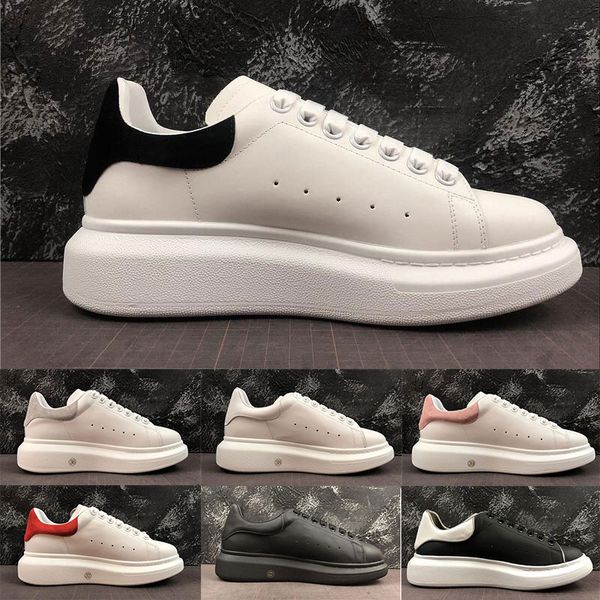 

New platform men de igner hoe black leather uede ca ual girl women white red fa hion comfortable flat port neaker ize 35 44