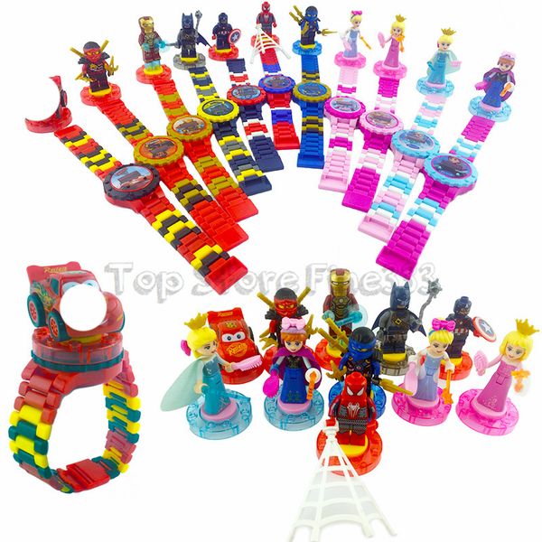 

Kid watche uper hero 26 tyle dc marvel avenger action figure toy cartoon building block watch for kid boy girl chri tma gift