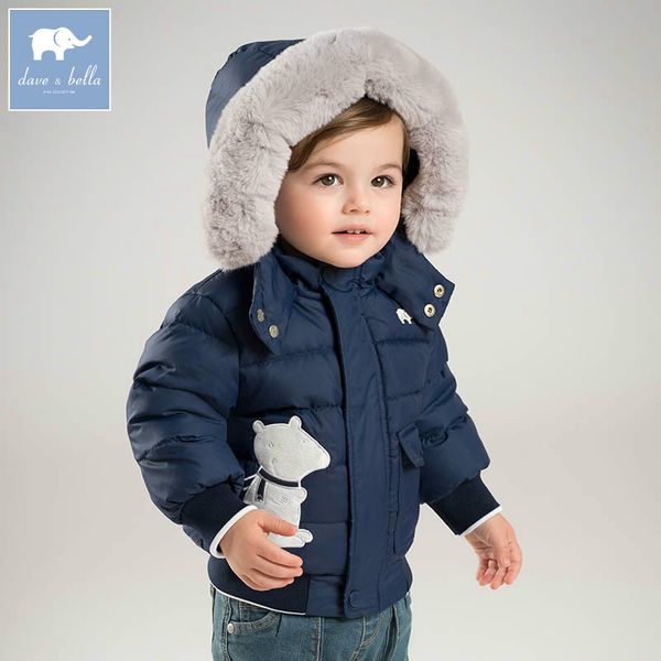 

dbm6692 дэйв белла зима мальчики пуховик дети белая утка пуховик дети верхняя одежда с капюшоном, Blue;gray