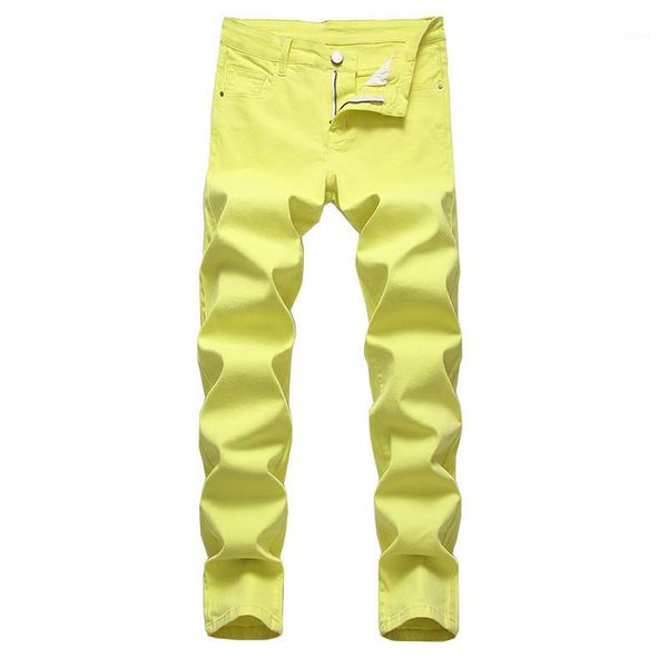 

solid mid waist straight loose pants casual men long trousers plus size mens designer jeans fashion, Blue