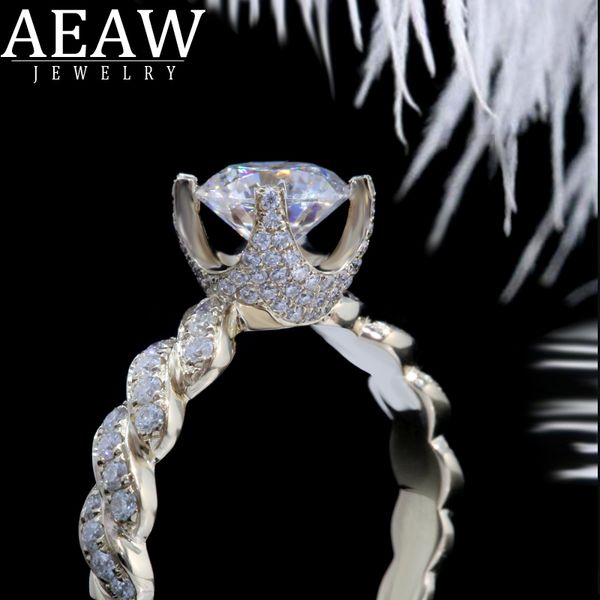 

solid 18k yellow gold 8mm 2.5ctw ef lab grown diamond moissanite engagement ring for women heavy gold style, Golden;silver