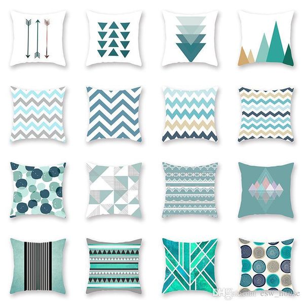 

geometric pillowcase living room office sofa cushion cover nordic style classic 44x44cm soft square pillow cover