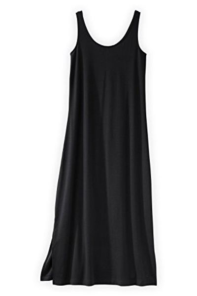 

fair indigo fair trade organic maxi tank dress, Black;gray