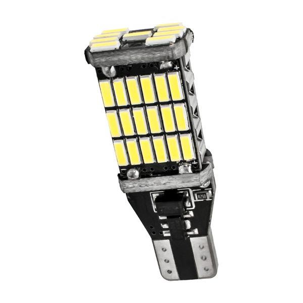 

10pcs t15 921 w16w 45 smd 4014 led auto lamp canbus no error backup reverse light 45smd led car daytime running light white 10x