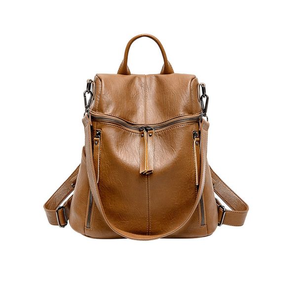 

genuine leather bags for women 2020 new fashion zipper ladies backpack genuine leather school bags for teenage girls backpacks