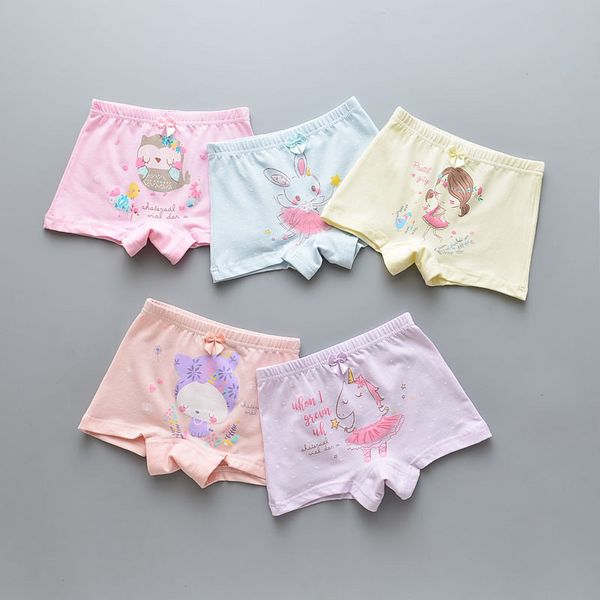

5pcs/set cotton boxer briefs girls underwear princess children kids baby panties, Camo