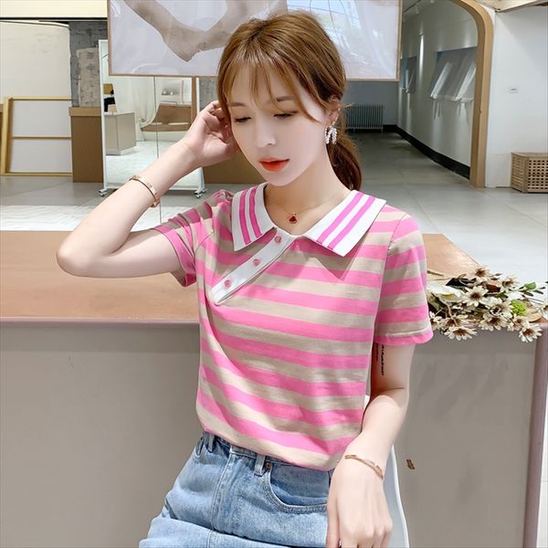 

short-sleeved t-shirt women's foreign style pure cotton summer clothes popular in 2020 ins super hot, White
