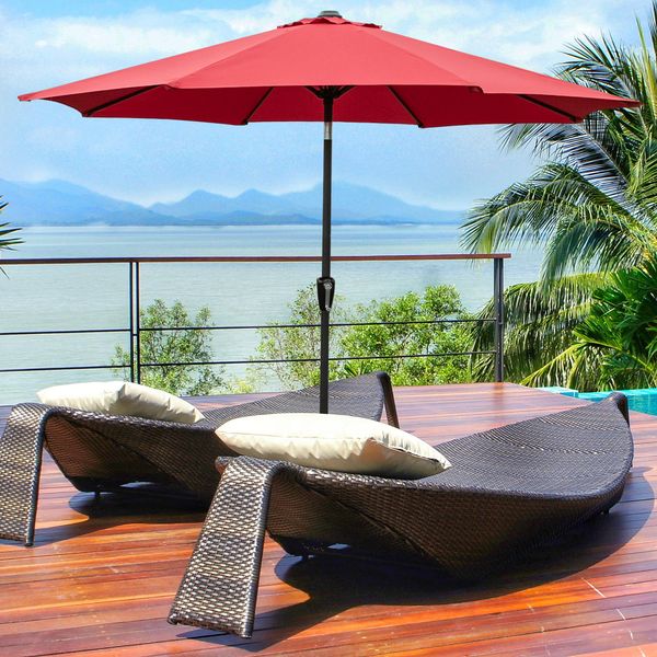 

8.86ft sunshade beach umbrell алюминиевая навесная укрытие двора бассейна рынок устойчивости к бассейну