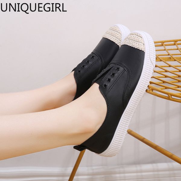 

shoes four seasons single shoe female fall 2019 new coloured single-layer leather small white shoe fisherman, Black