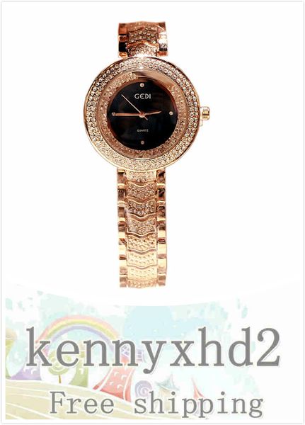 

fashionable colorful shell women's watch european and american trend steel band quartz watch with multi-color diamond waterproof wrist, Slivery;brown