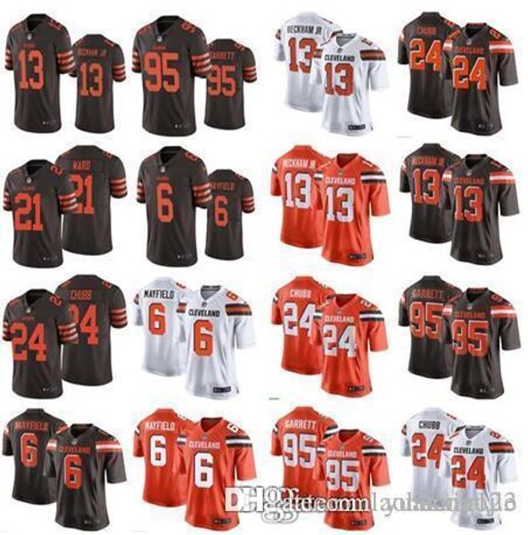 

New 6 baker mayfield 13 odell beckham jr cleveland jer ey brown 21 denzel ward 95 myle garrett men women youth kid 24 nick chubb, Black