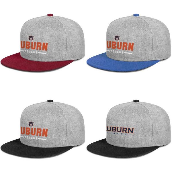 

auburn tigers football logo mens and womens flat edge baseball adjustable cap golf fashion baseball personalized hats basketball core, Blue;gray