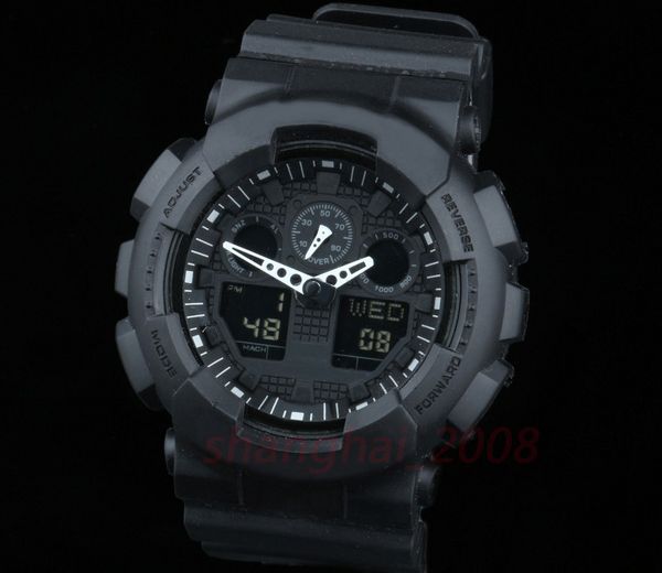 

new original color all function led army military watches mens waterproof watch all pointer work digital sports wristwatch2837, Slivery;brown