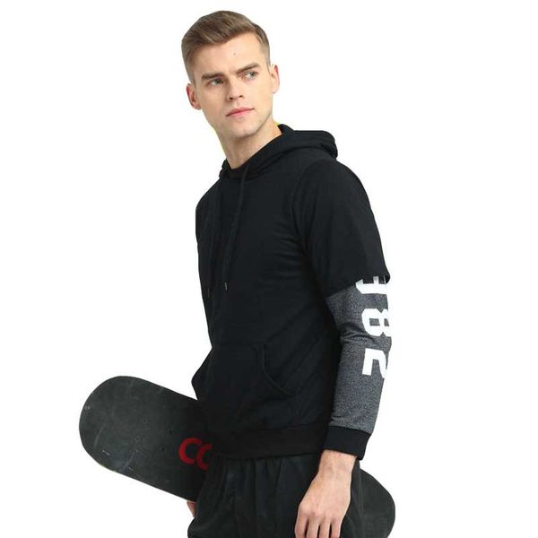 

running jerseys men quick dry cap hoodie sweatshirt sport jersey compression fitness shirt gymming basketball football soccer jacket 839, Black;blue