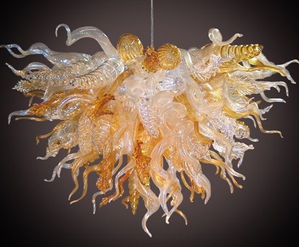 

Crystal Lamp Residental Hand Blown Glass Chandeliers Living Room Art Decoration Modern Style LED Light Source Pendant Chandelier