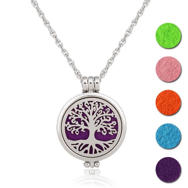 

31 different styles aromatherapy essential oil diffuser necklace locket pendant stainless steel jewelry with 24" chain with 5pcs pads, Silver