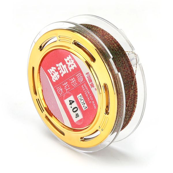 

50m nylon fishing line monofilament fishing line concealment spotted 0.8# / 1.0# /1.2#/1.5#/2.0#/3.0# /3.5# /4.0#