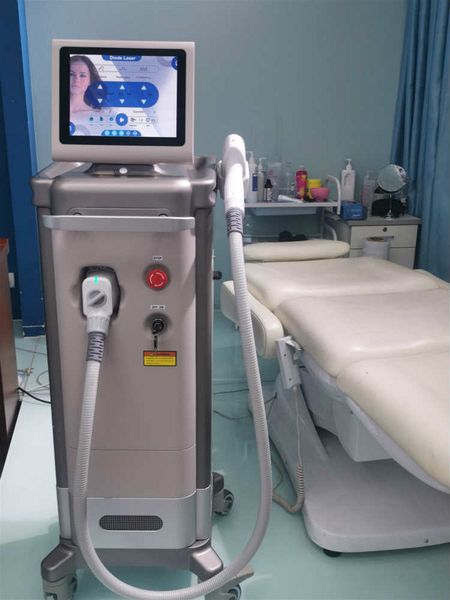 

popular beauty salon use 808nm 600w professional perment diode laser hair removal machine for whole sale, Black