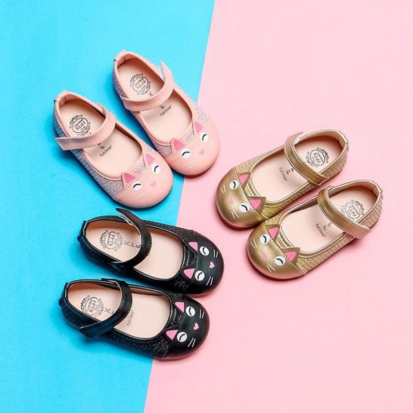 

girls shoes sandals fashion summer kids princess dress white pu leather maiden ballet children flat shoes party wedding, Black;grey