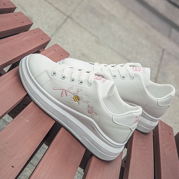 

autumn 2019 new style versatile korean-style spring thick bottomed shoes trendy shoes children students white autumn small, Black