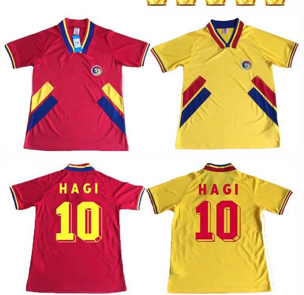 

1994 румыния ретро футбол трикотажные изделия 6 chiriches 10 maxim главная красная дорога away желтая майка 1994 футбол рубашка форменная, Black;yellow