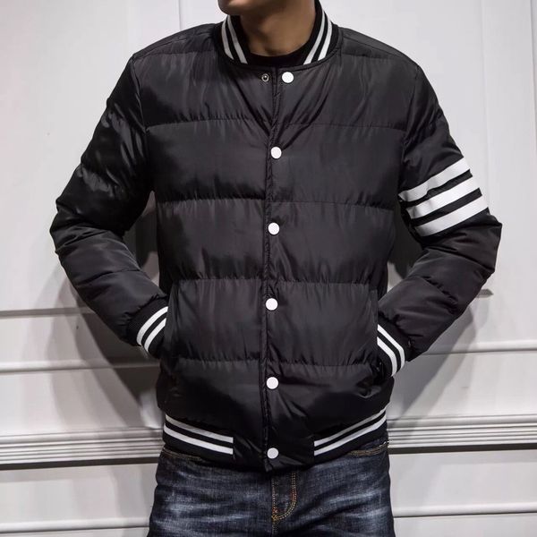 

Designer Men's Winter Jackets Brand Slim Casual Coat for Men Luxury Fashion Clothing Letter Print Pocket Single Breasted S-2XL Wholesale