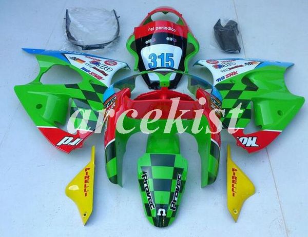 

motorcycle new abs injection mold full fairings kit fit for kawasaki ninja zx-6r 2000 2001 2002 636 zx6r bodywork set green red